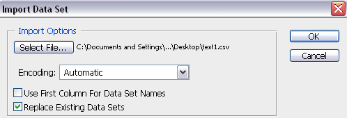 Import Data Set Automate Text Change or Translation on Banner Images in Photoshop
